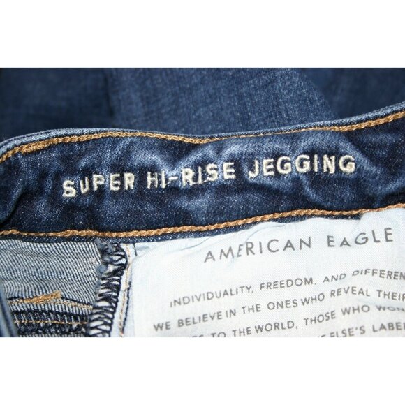 American Eagle jeans womens 6 hi rise jegging next level stretch 26 x 28 blue - Picture 8 of 12